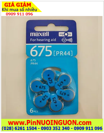 Maxell PR44 _Pin 675, Pin trợ thính Maxell PR44 /Pin 675, Pin máy điếc Maxell PR44 /Pin 675 _Xuất xứ Đức